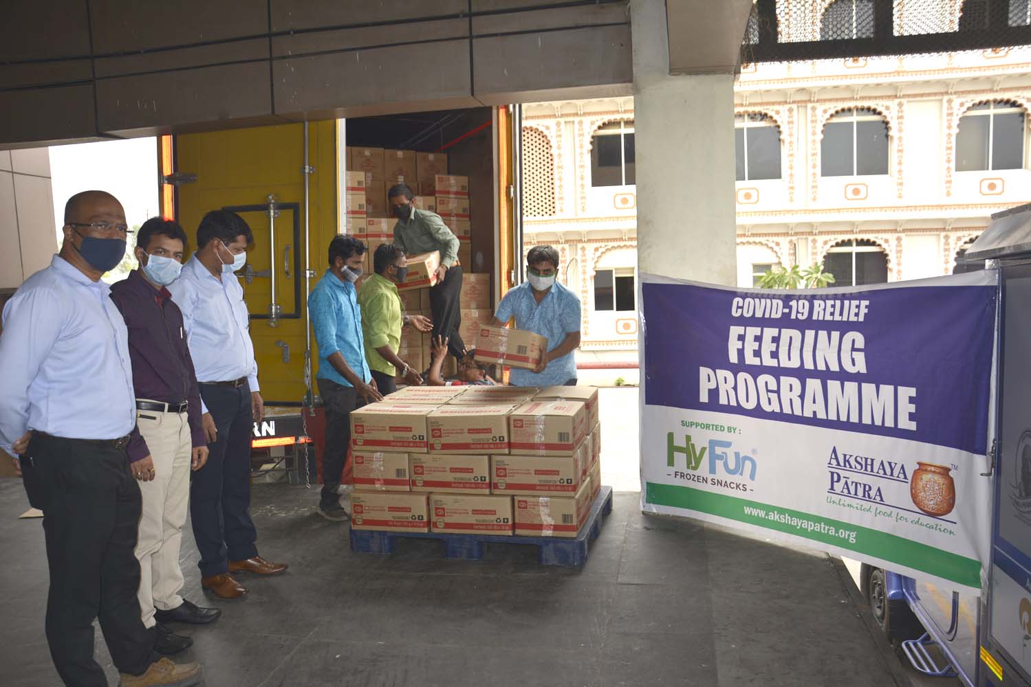 HyFun Foods donates 22500 kgs of Ready to Cook Potato cubes to The Akshaya Patra Foundation's Covid-19 Relief Donate Meal project
