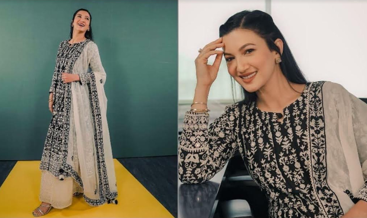 Actress Gauahar Khan ropes in charm with ethnic wear for a virtual event !